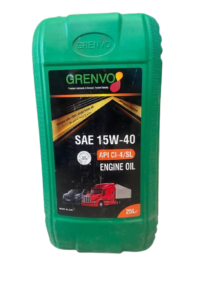 Grenvo SAE 15W-40 API CI-4/SL engine oil, 25 litre container